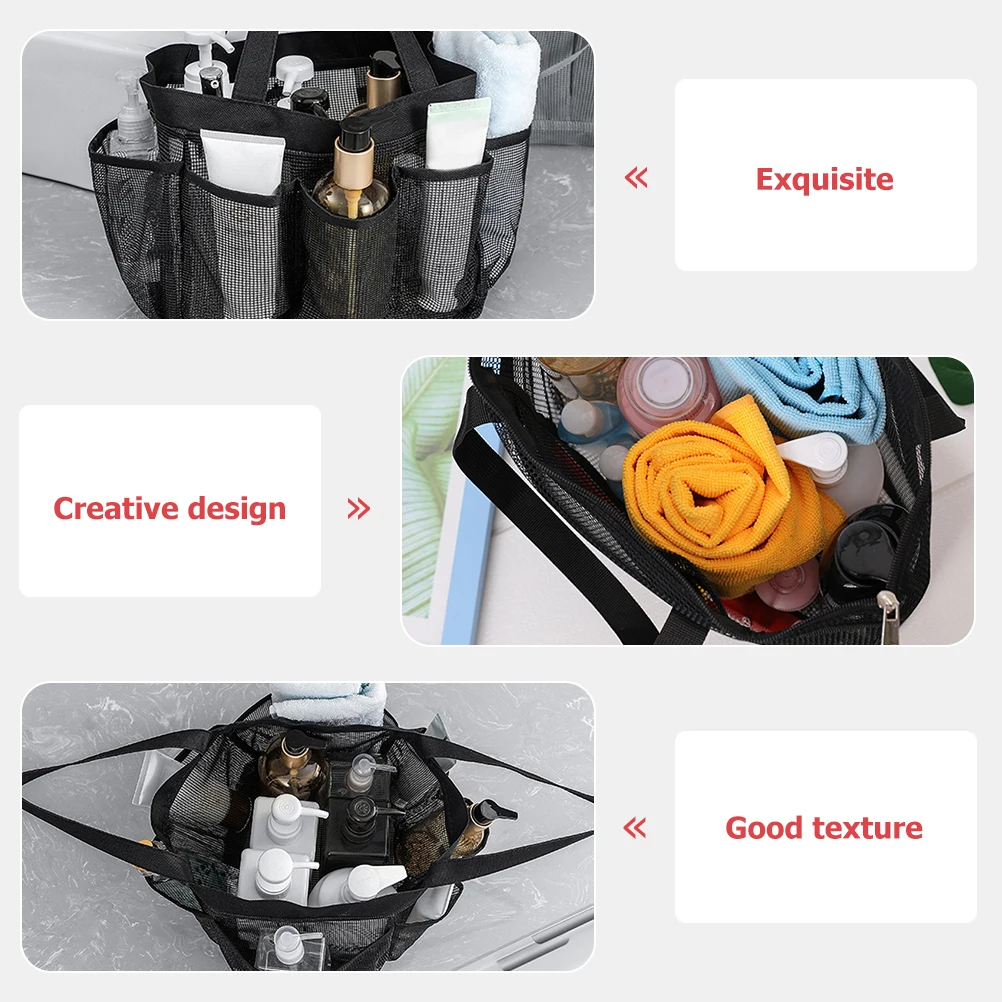 

Waterproof Bag Large Capacity Travel Toiletry Bag Mesh Design Makeup Storage Organizer Durable For Outdoor Use