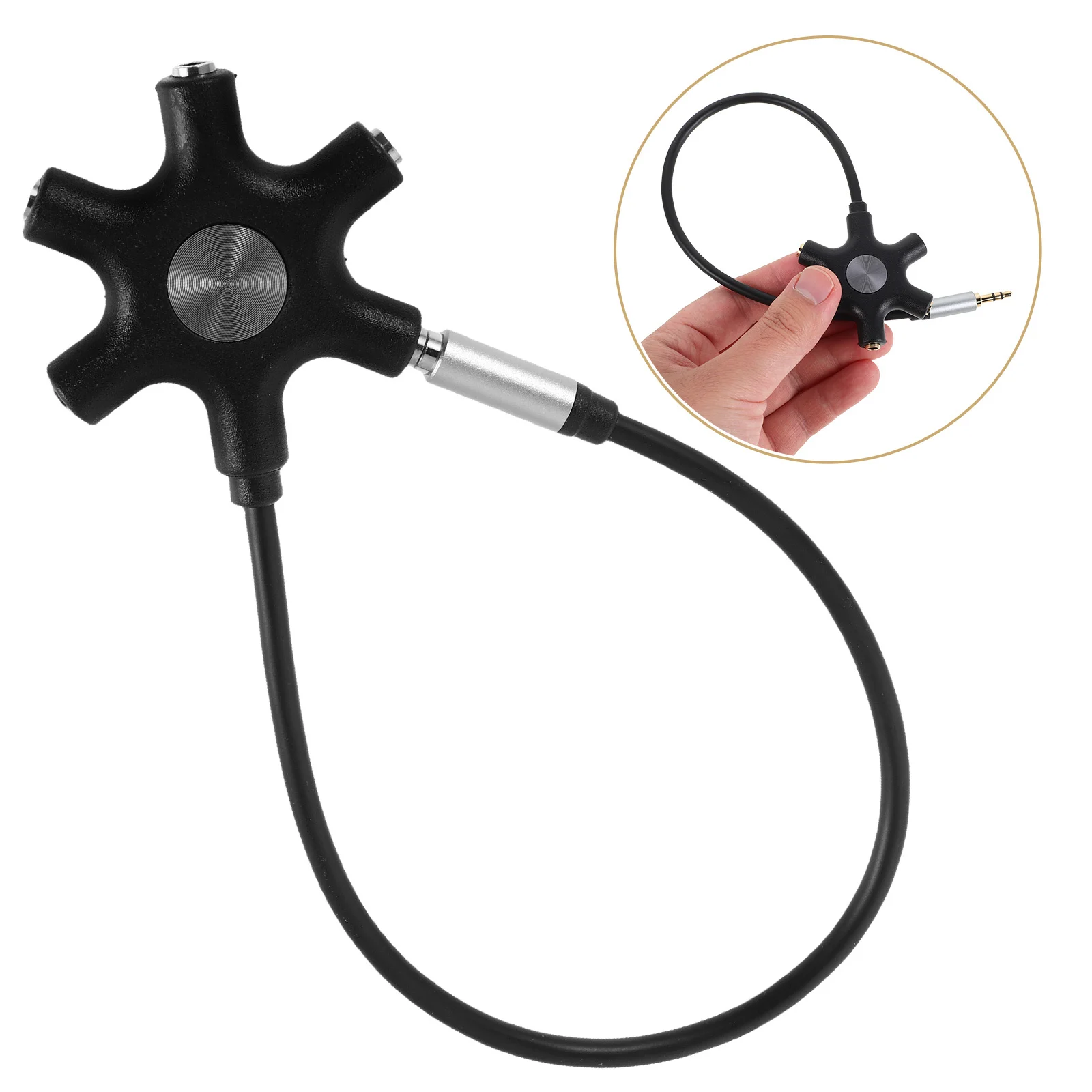 

Audio Splitter Cable Multi Headphone Jack Adapter 3.5mm Male to 5 Female Sharing Music Party Stereo Splitter Headphone Spliter