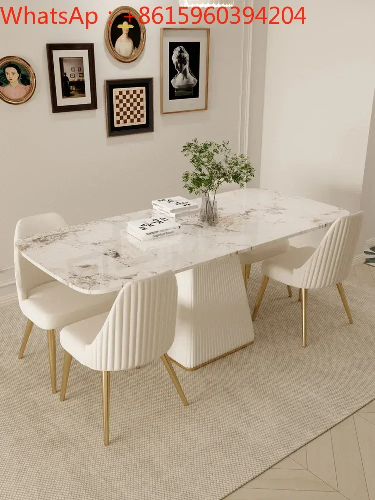 Italian Pandora white light rock table home luxury rectangular high-end 2022 new sense of luxury