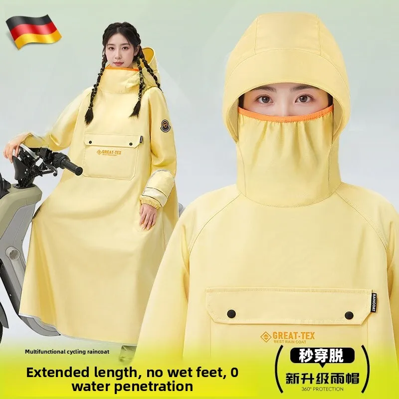 

Full-Length Thickened Vehicle Raincoat Adult Convenient Put-On And Take-Off Body Car Separation Raincoat for Heavy Rain