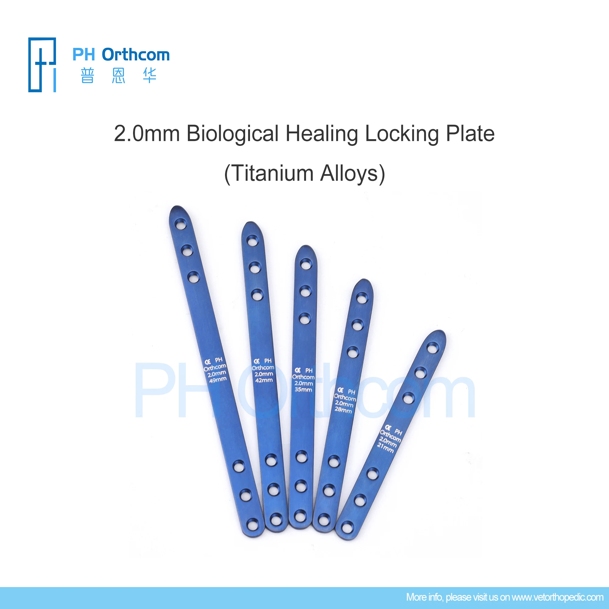 2.0mm Titanium Alloy Biological Healing  Locking Plates Surgical Instruments Medical Supplies and Equipments