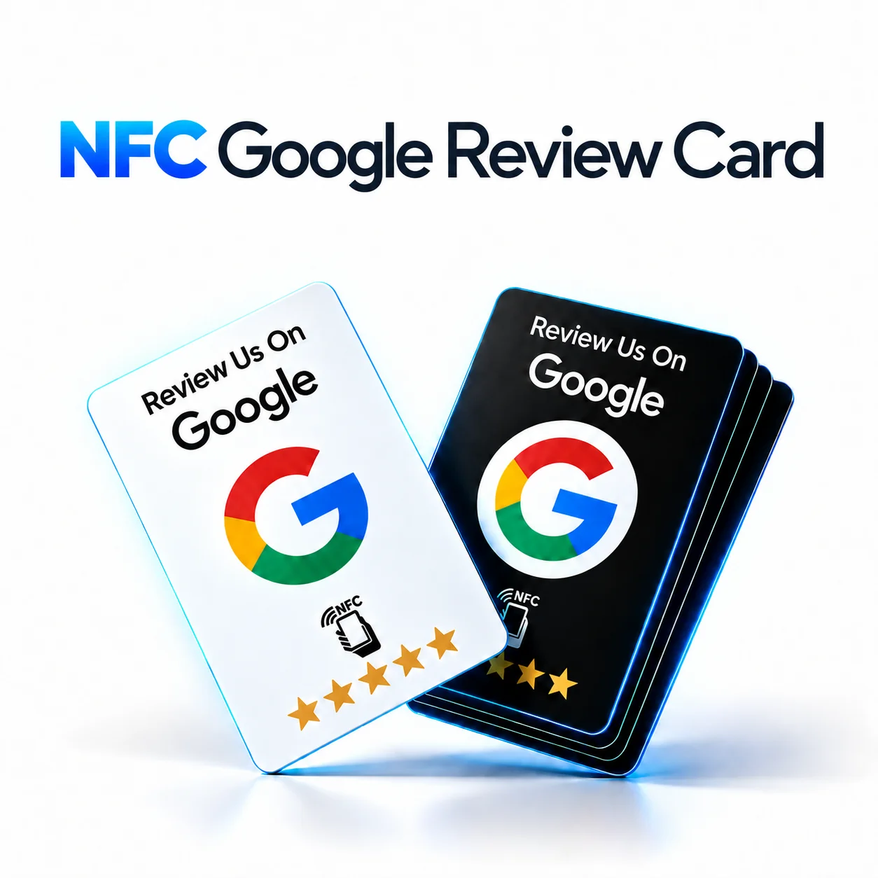 Reusable NFC Google Review Tap Card, RFID Front Back Contactless Review Card, User-Friendly & Time-Saving Customer Feedback Card