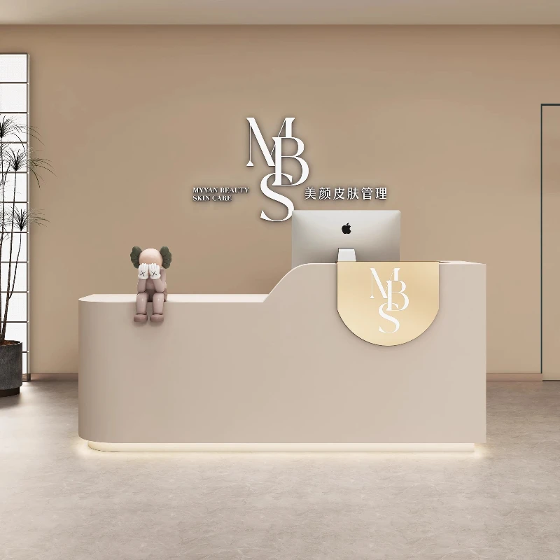 

Company Cashier Reception Desks Clothing Store Simple Supermarket Modern Reception Desks Hairdressing Clinic Furniture A Mesa JT