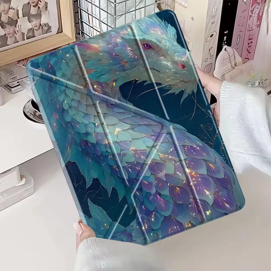 Creative Dragon Design Tablet Case For iPad Pro 11th 10th 9th 8th 7th 12.9inch Mini 6 7 Pro 2025 Air 4 5 M3 M2 M4 11inch Holder