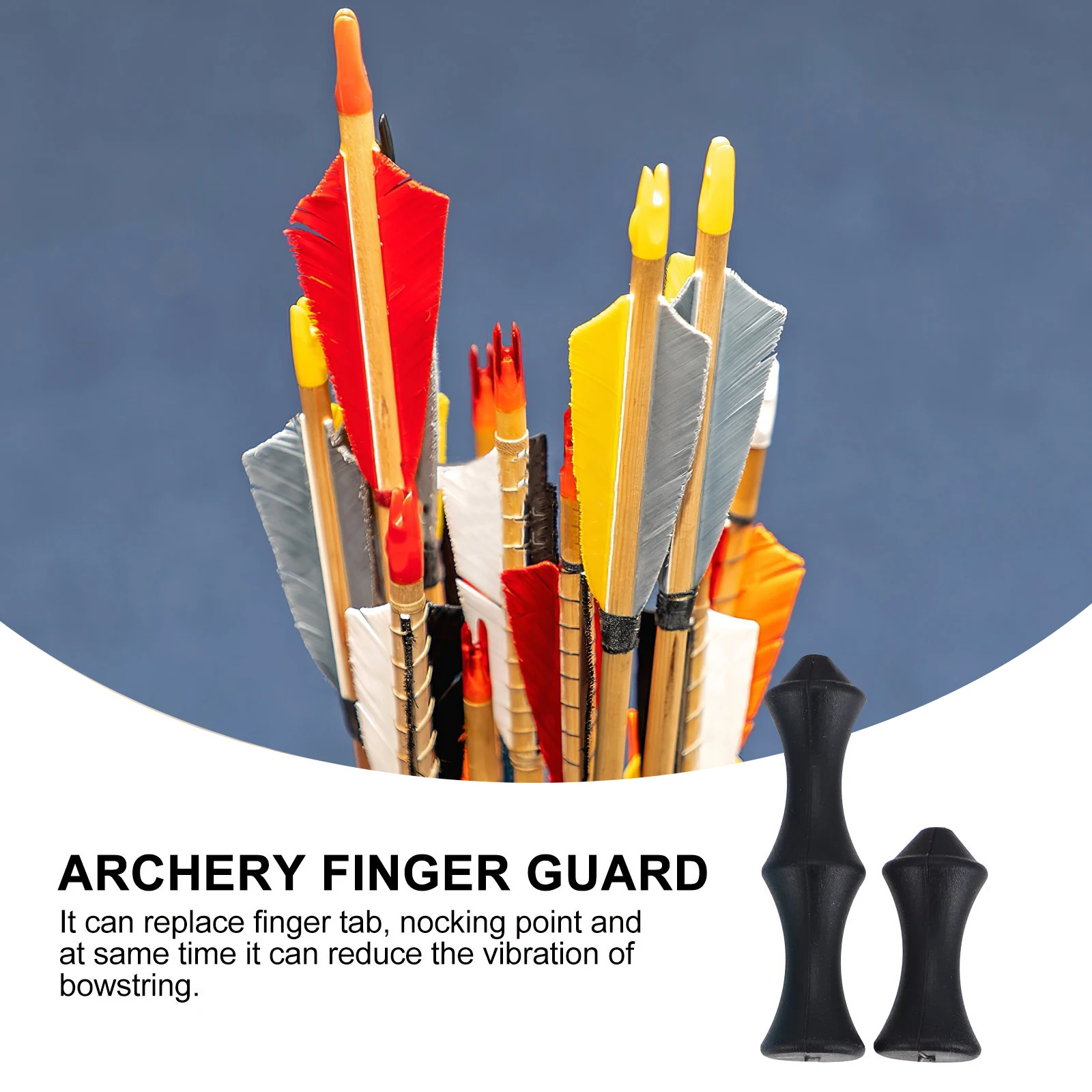 

6Pcs Bow Finger Protector Silicone Archery Guard Smooth String Roller for Hunting Shooting Practice Equipment Finger Guard
