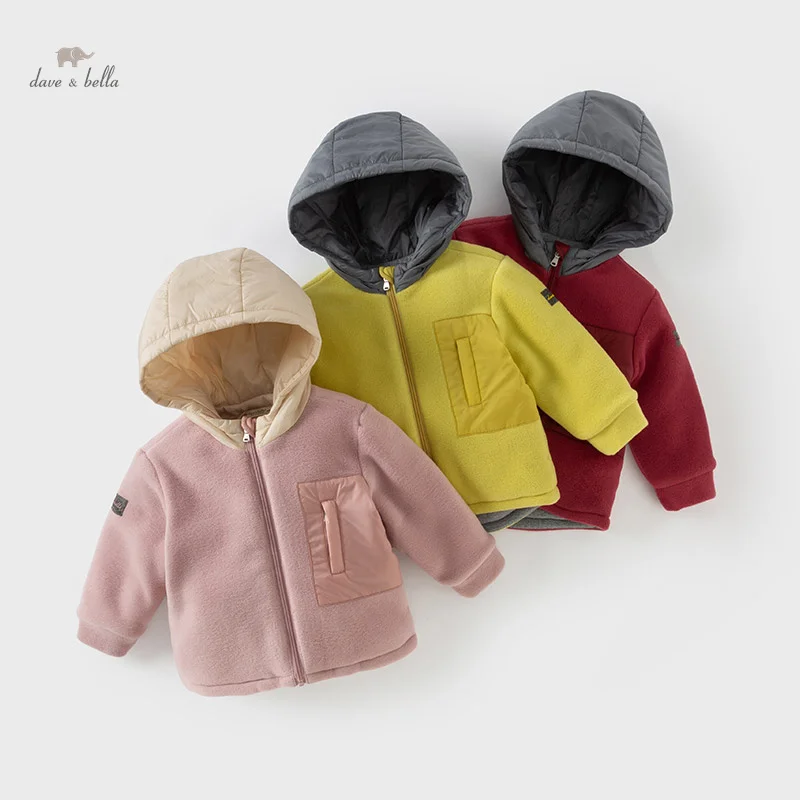 Dave Bella Children Boys Girls Baby Tops Outerwear 2024  New Autumn Winter Fashion Casual Overcoat Parkas Outdoor Warm DB4242724