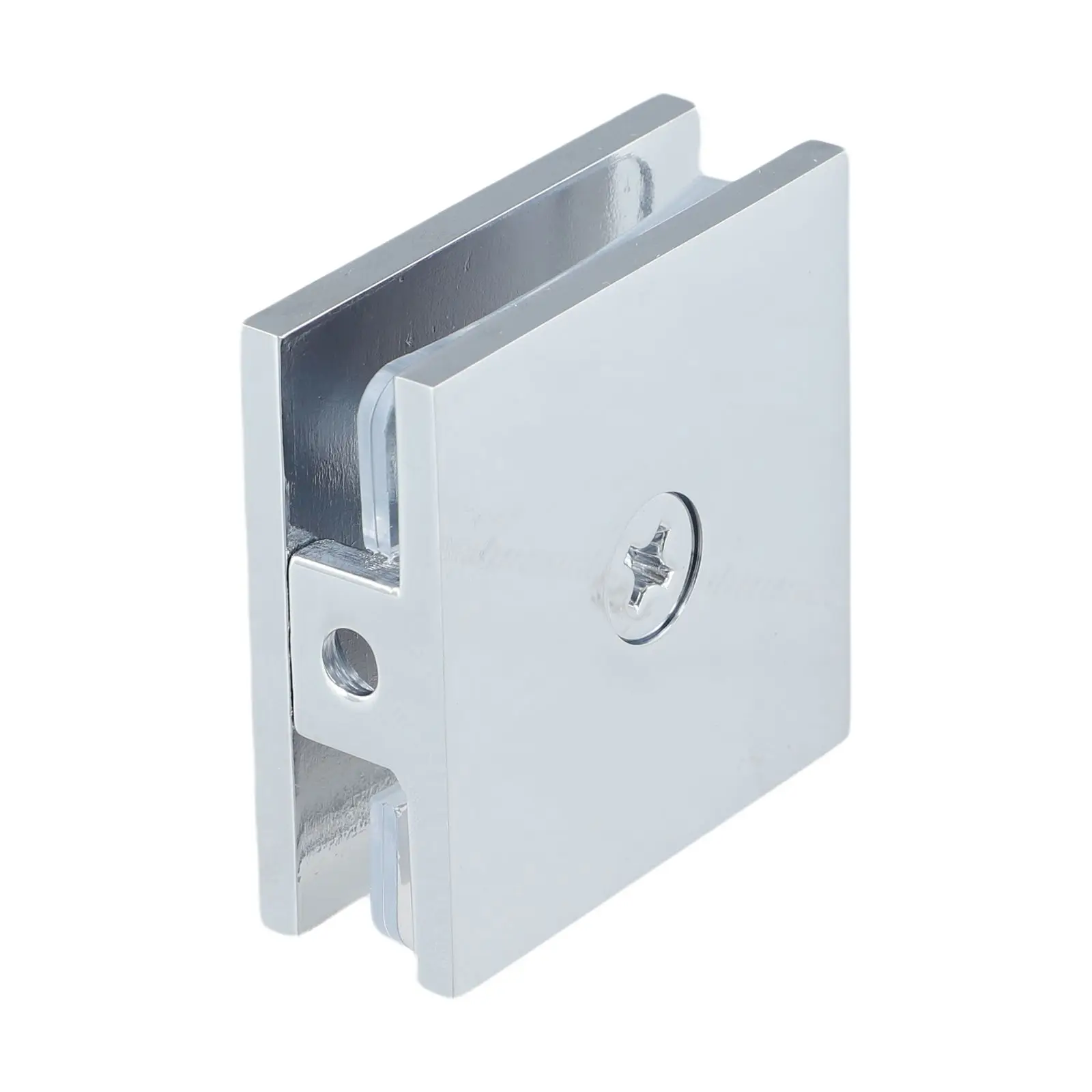 Easy Install Glass Clamp Hardware Square U-Clamp Bathroom Glass Fixing Rust Resistant Material Stylish Square Design