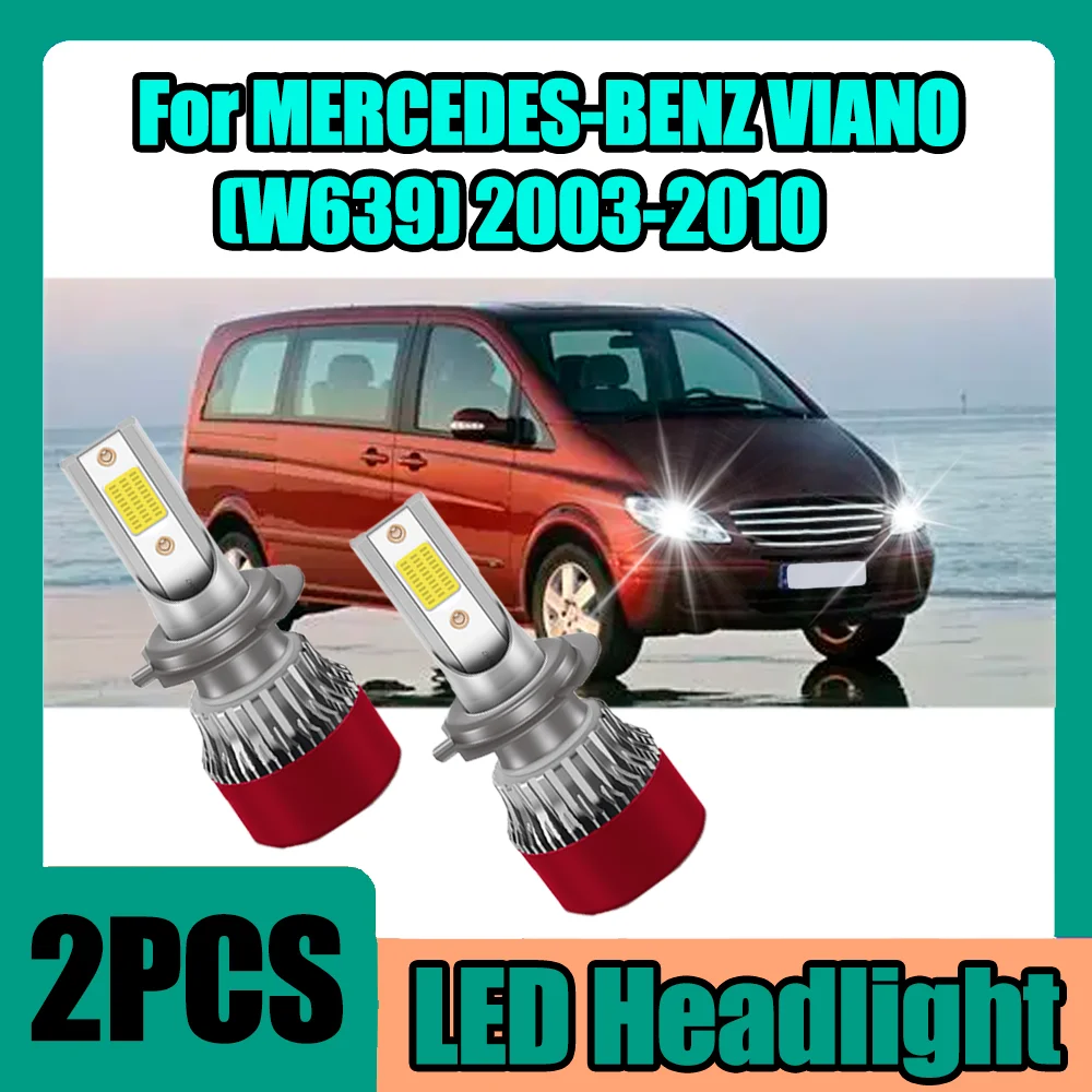 

2PCS 30000LM Turbo Light Canbus No error LED Headlight 150W High Power 6000K White 12V For MERCEDES-BENZ VIANO (W639) 2003-2010