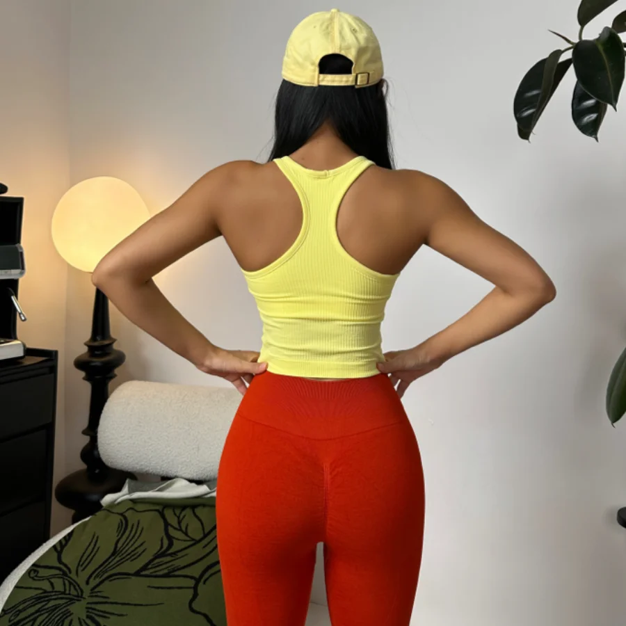 Sports short vest sleeveless, breathable, sweat-absorbent, wearing running and fitness training yoga clothes. image 5