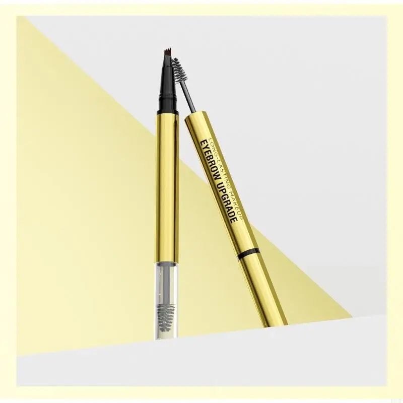 R3MF 4 tip vloeibare wenkbrauwpotlood met spoolie waterdichte natuurlijk microblading -effect