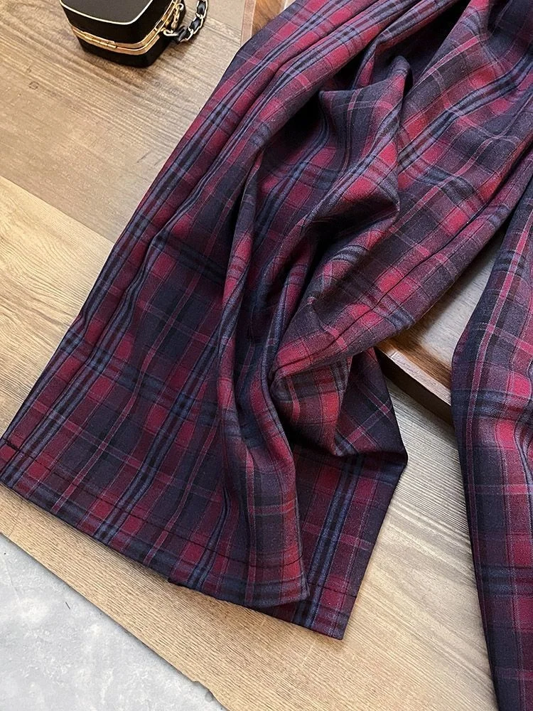 Pantaloni da pavimento a gamba dritta a vita alta alla moda per ragazza piccante in stile americano di inizio autunno Y2K pantaloni casual per ragazza piccante retrò emo