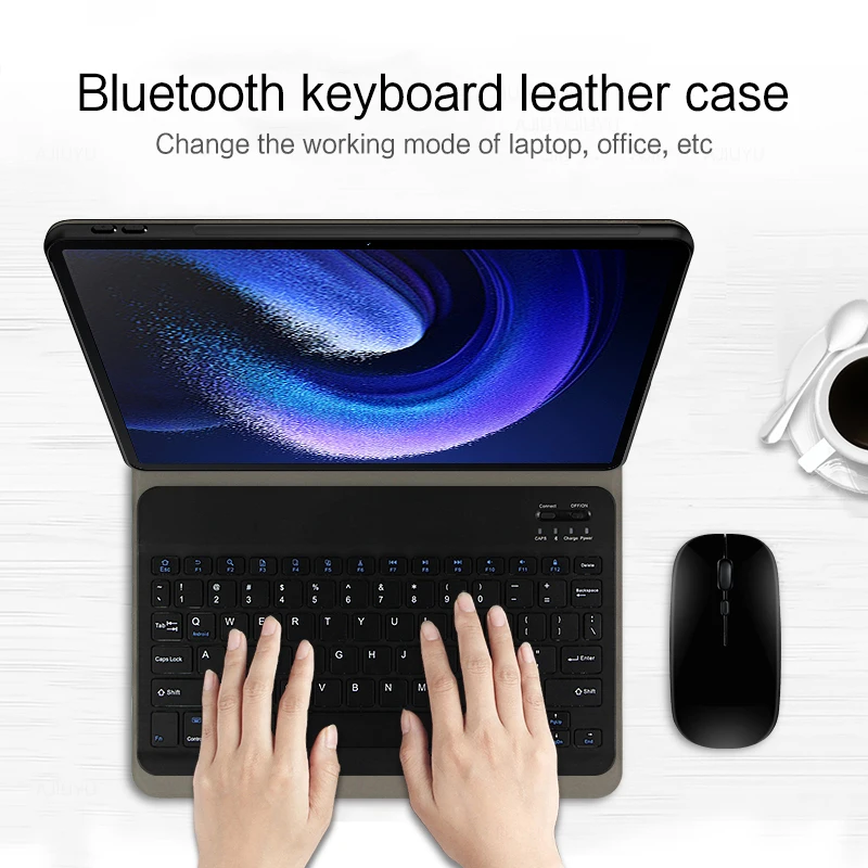 Imagem -04 - para Xiaomi mi Pad Pro Case 11 Polegada com Tampa do Teclado Bluetooth Funda para Xiaomi Pad Pad6 Pro 2023 Russo Espanhol Teclado