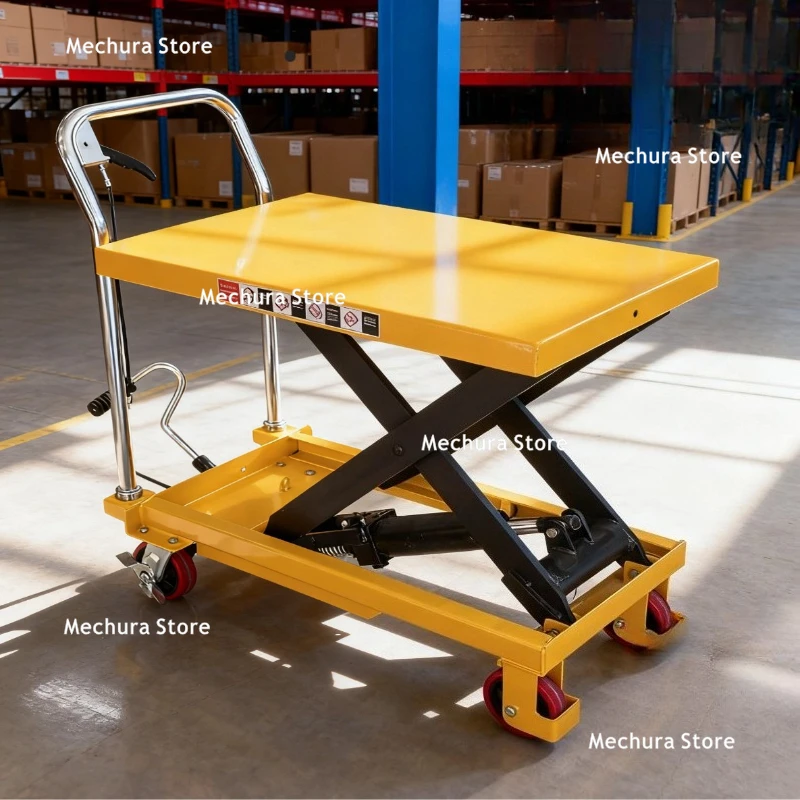 

Портативная гидравлическая тележка простой конструкции - ручной ножничный подъемник для перемещения материалов и обслуживания JT60