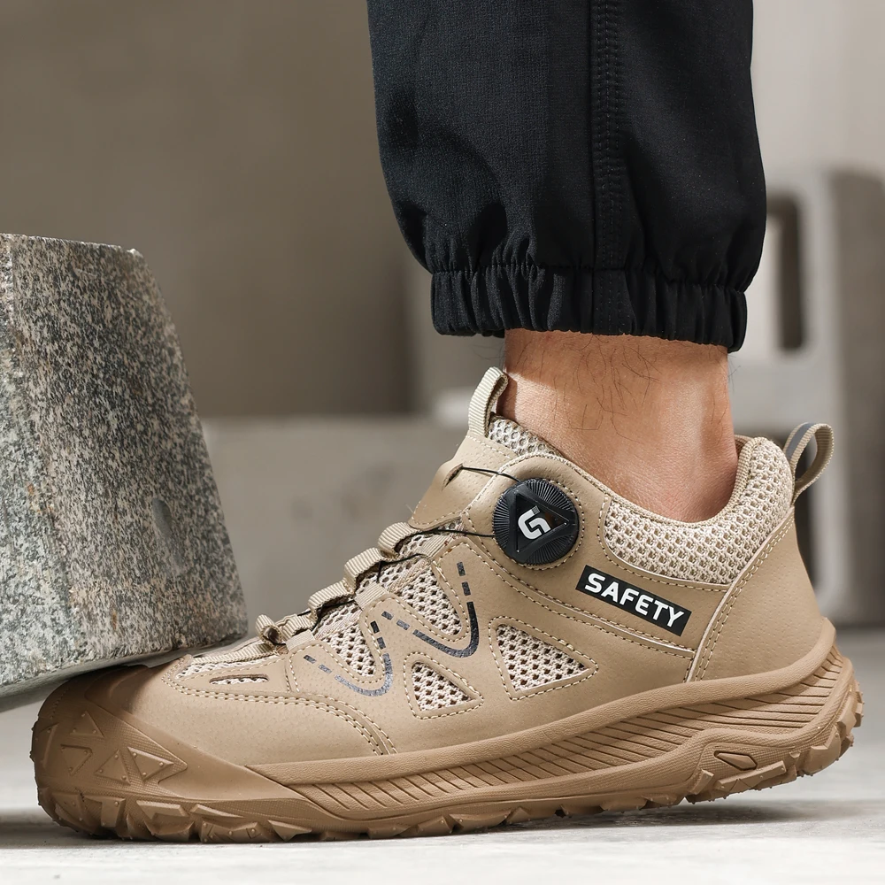 Breathable Men's Safety Shoes Work Sneakers Male Steel Toe Shoes Anti-Smash Anti Puncture Security Indestructible Shoes Non-slip - view 4