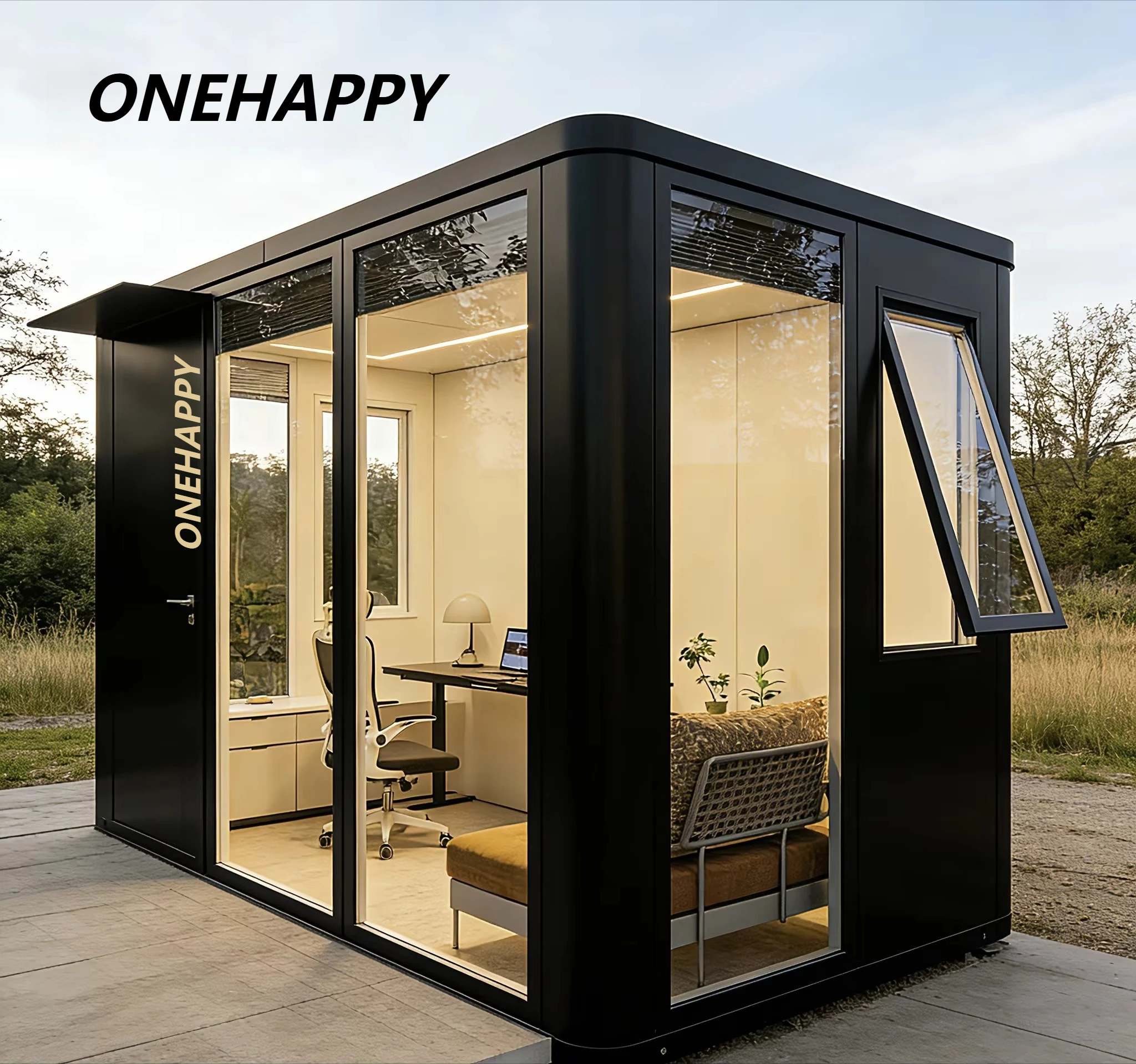 Any Size Custom Aluminum pro Modular Garden Office Shed 2 Hour Fast Build Thermal Insulated Soundproof Work Home Backyard Studio