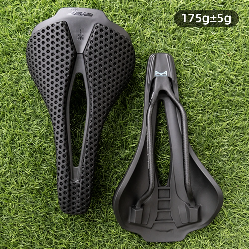 RYET 3D-gedruckter Fahrradsattel Ultraleichter 120 g Carbon-Sattel 250 x 140 mm Fahrradsitzgel für MTB Gravel Rennradsitz Fahrradteile