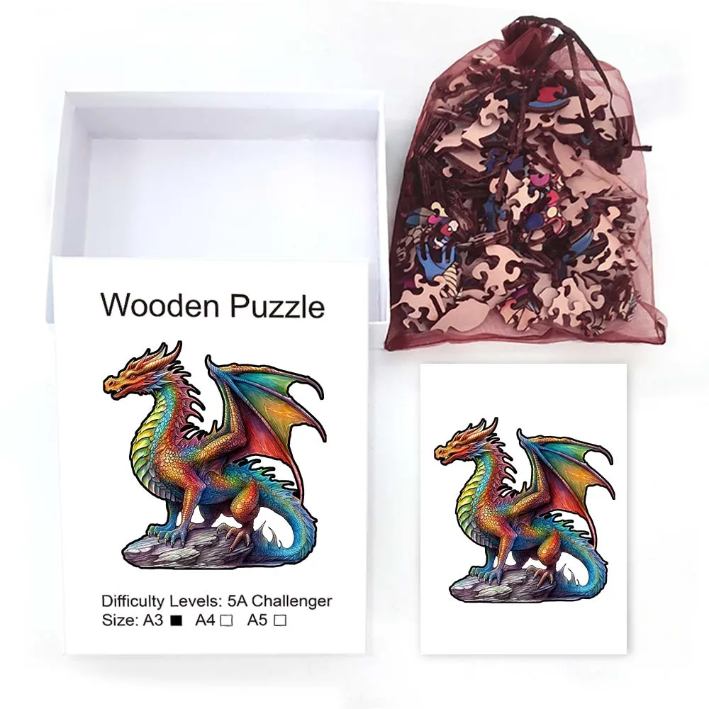 Feuer Drachen Holz Puzzle personal isierte 3D-Puzzle Erwachsenen Kinder Geschenk Bildung Kinder Spielzeug Spiel