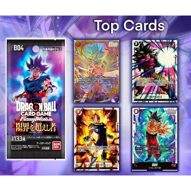 BANDAI DRAGON BALL FB01-06 Packs de refuerzo SUPER CARD GAME