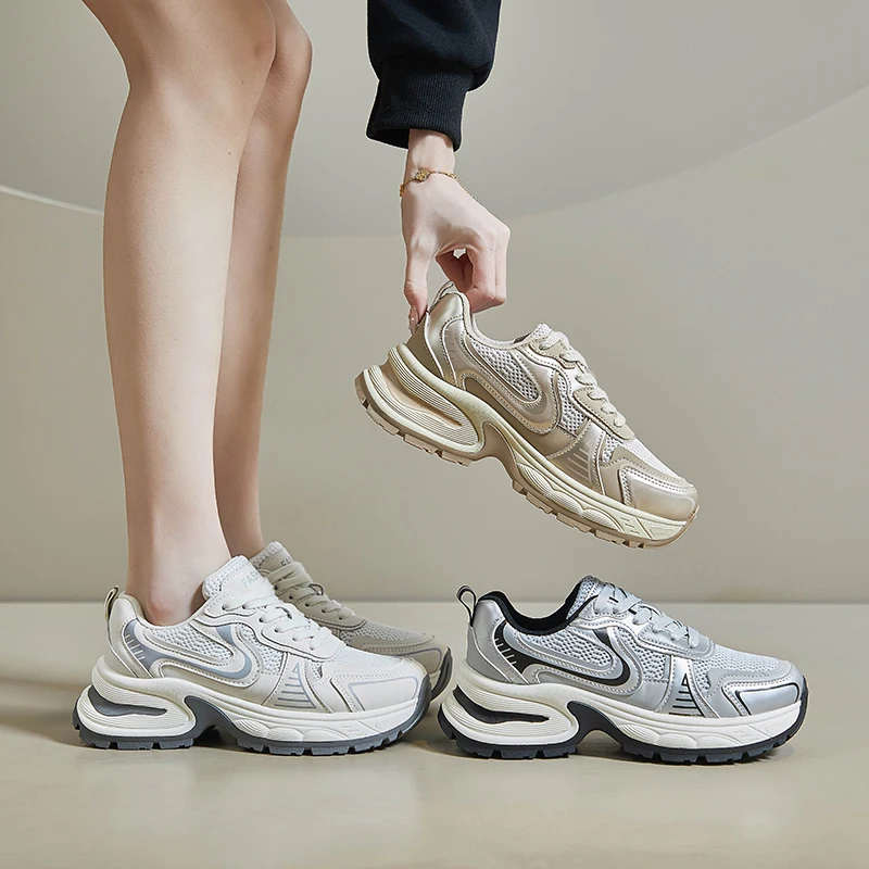 Spring Autumn Sneakers Women Fashion Sport Running Shoes Platform Non-Slip Female Street Comfortable Casual Shoe Zapatos Mujer