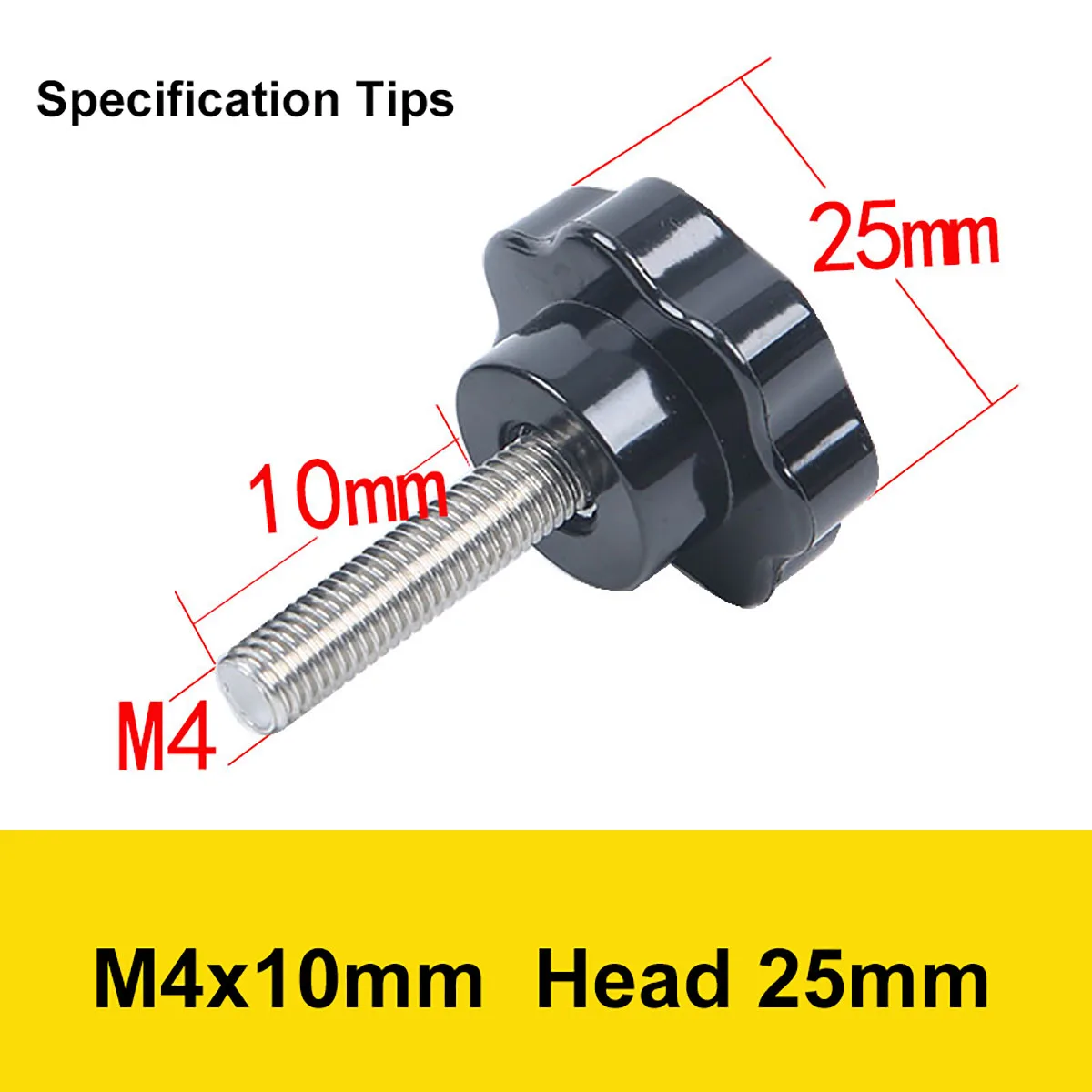 M4 M5 M6 M8 304 Stainless Steel Star Shape Thread Clamping Handle Bolt Bakelite Hand Knob Tighten Screw For Industry Equipment