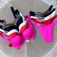 Conjunto de sujetador Sexy para mujer, Bralette con diamantes de imitación, ropa interior para niñas, sujetador, Tanga a la moda, sujetadores, lencería, conjuntos de bragas