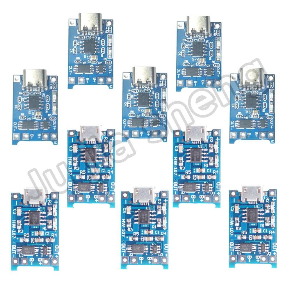 5-20 stks TP4056 Type-C Micro USB 18650 1A Lithiumbatterij Opladen Board Module Interface Opladen Bescherming 2-in-1