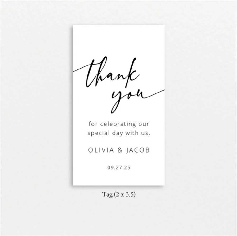 50pcs Favor Tag Template, Editable Tag Printable, Try Before Purchase, Modern Calligraphy