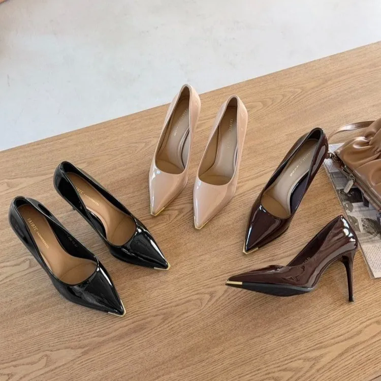 2026 Versatile French-style Low-cut Flats, Fresh and Vintage British Fashion High Heels, Popular with Skirts