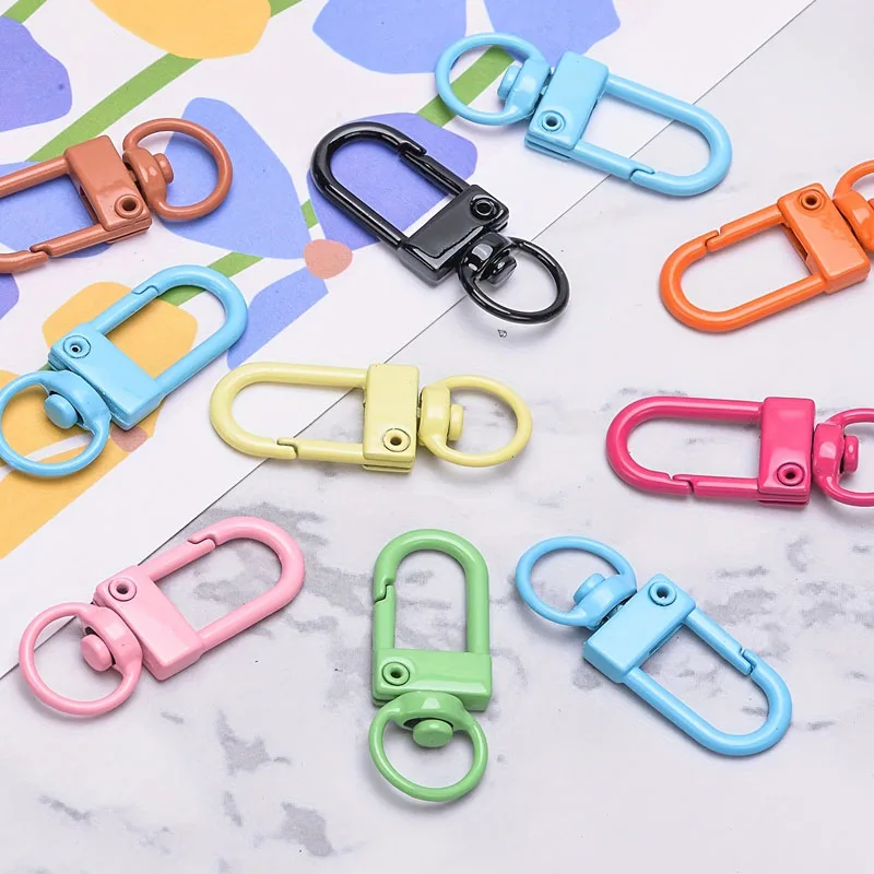 10 Stück Schlüsselanhänger Legierung Karabinerhaken Verschlusszubehör für DIY Schlüsselanhänger Halskette Armband Zubehör Zubehör – Detail 5