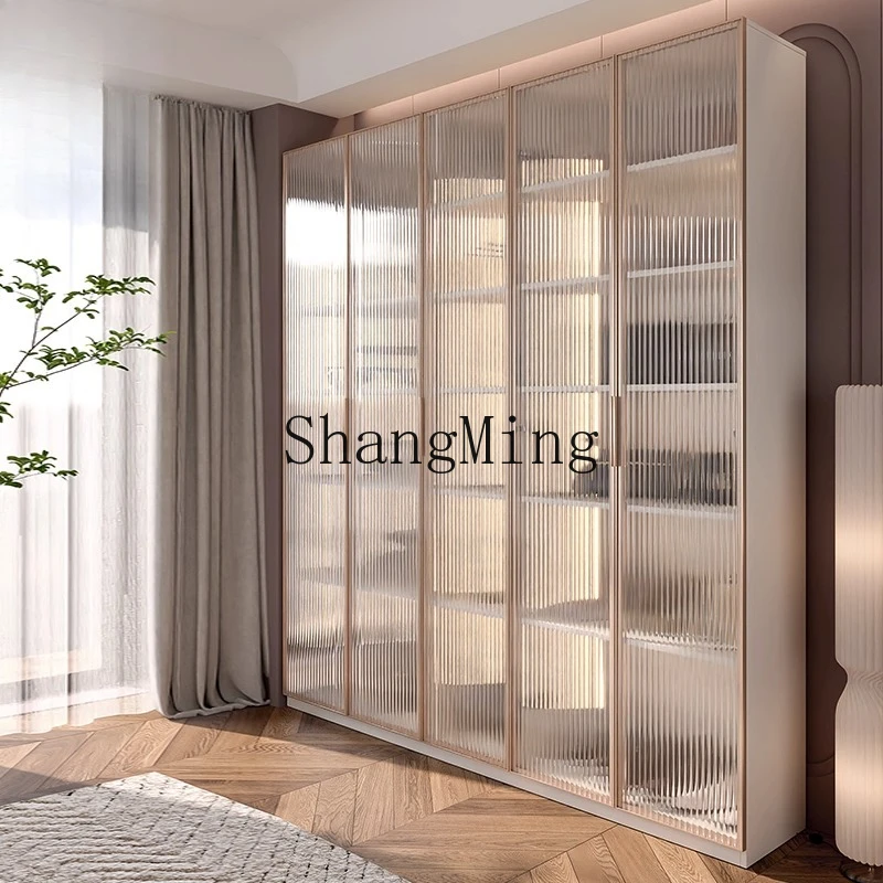 

CL Solid Wood with Glass Door Living Room Wine Cabinet Display Office Display Free Combination Storage Cabinet