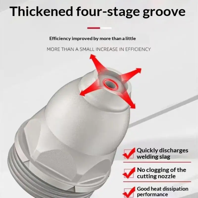 Premium P80 Plasma Cutting Nozzle for LGK Cutting Guns Long-Lasting Electrodes Included