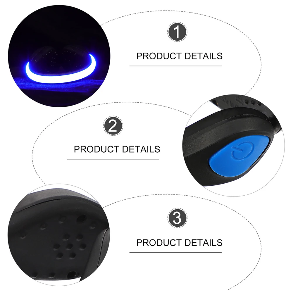

2 Pcs Luminous Shoe Clip Lights Hiking Warning Running for Runners Flashing on Jogging Safety Night