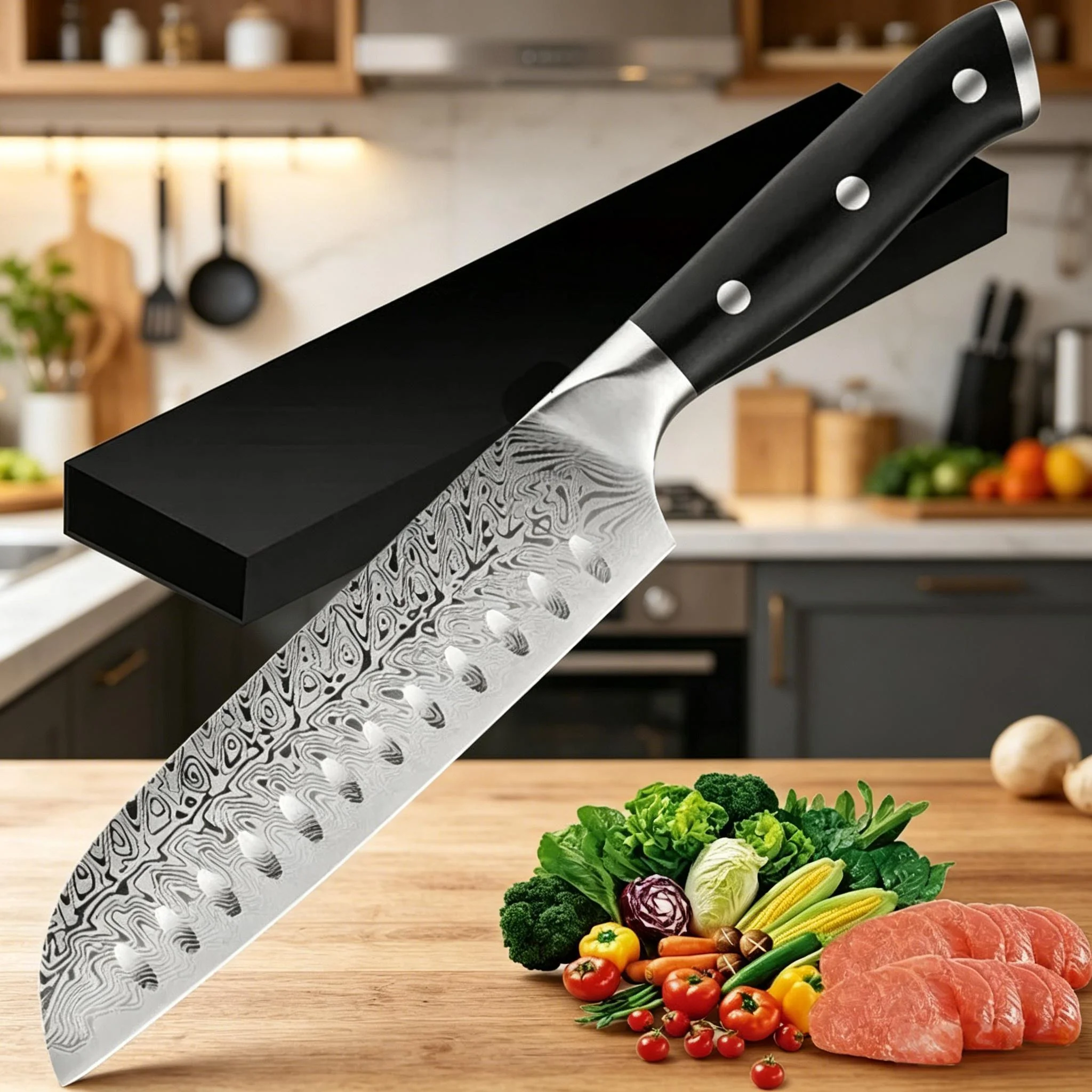 Multi-function Professional Kitchen Chef Knives Durable Stainless Steel Sharp Blade Meat Fruit Chopping Cutting Knife Kitchen
