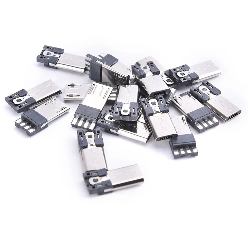 20Pcs 4 Pin Micro USB Jack USB Plug Male Connector Port Sockect Plug Terminals