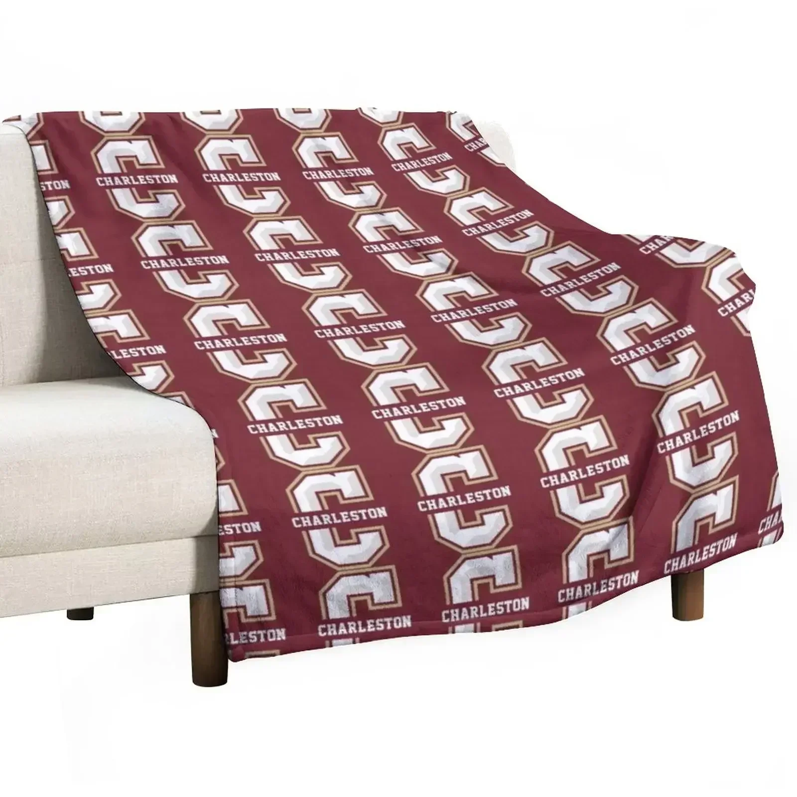 

College of Charleston Cougars Throw Blanket Decoratives warm winter Sofas christmas gifts Blankets