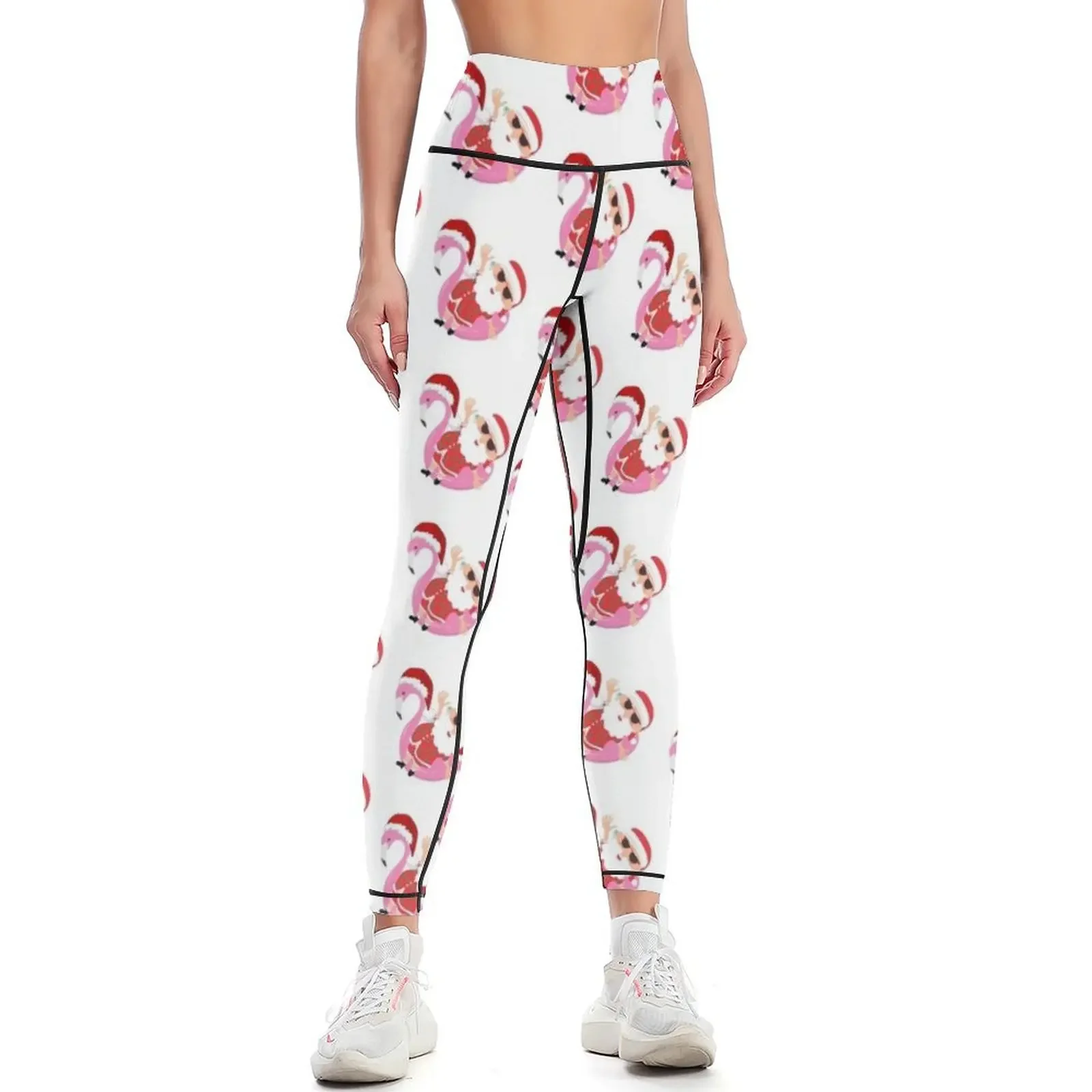 

Santa's Christmas Beach Holiday Leggings Legging sport high waist Female legging pants flared Womens Leggings