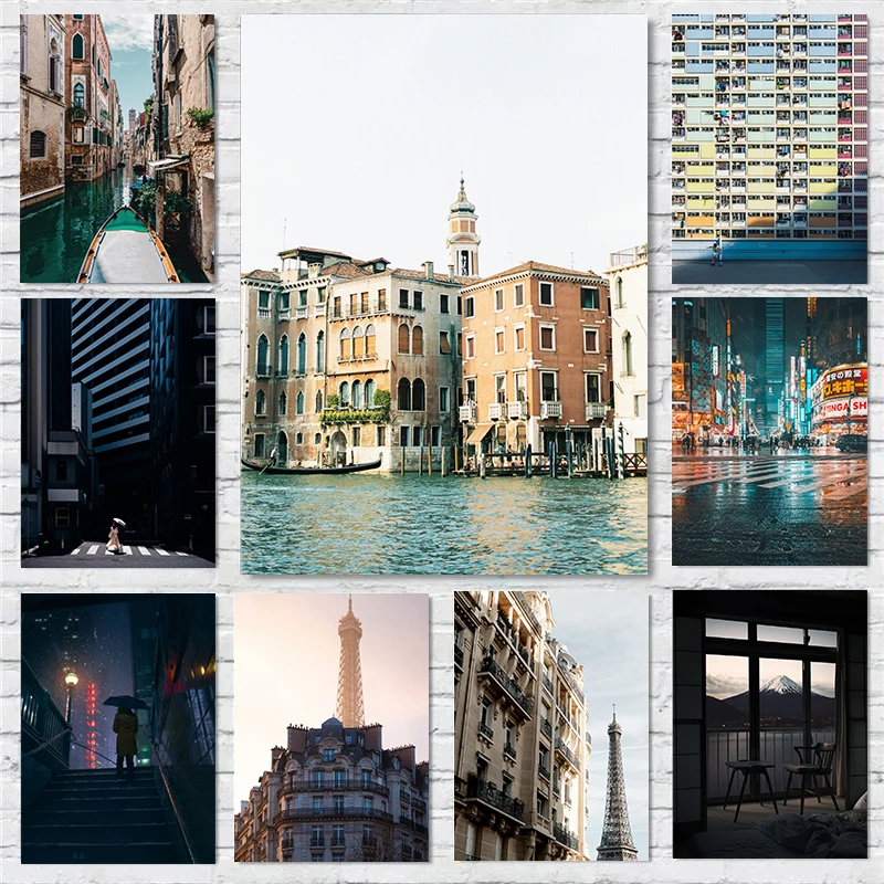 French Italy Japan Travel Diaries Poster Landscape Photography Prints Canvas Painting Wall Art Pictures Home Room Modern Deco