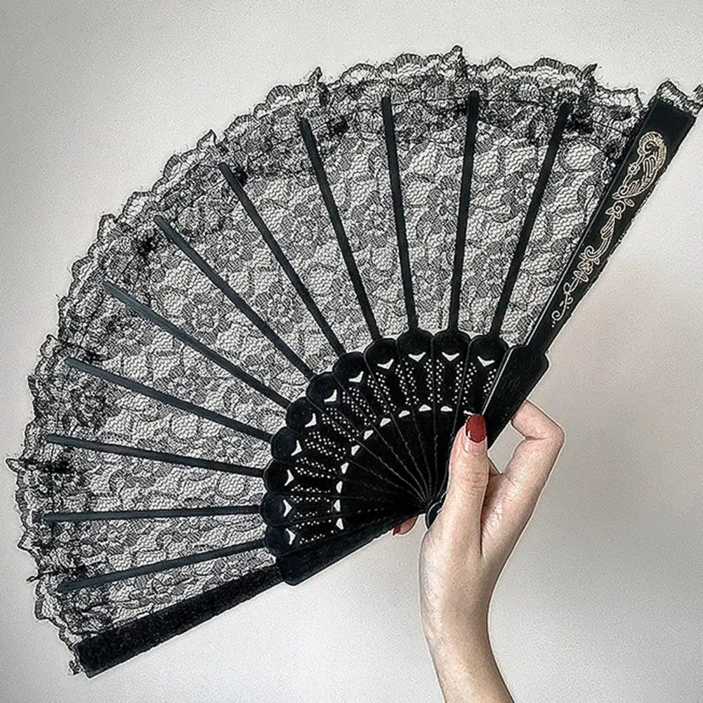 Hand Fan Portable Folding Fan Lightweight Decorative  Pretty Lolita Dance Hand Fan