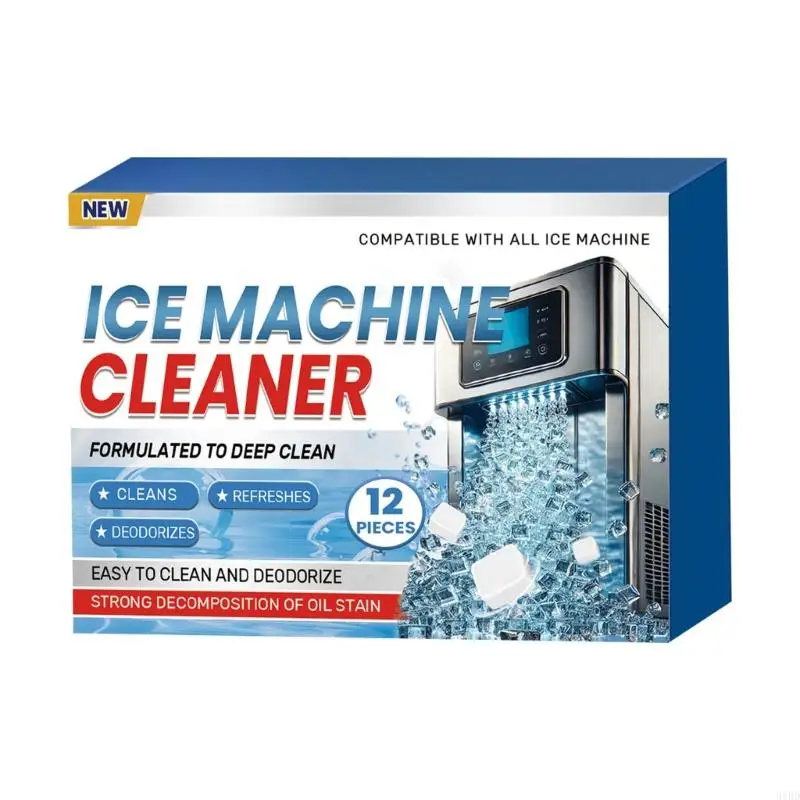 31BD 12Pieces Ice Makers Machine Descaler Tablettes pour production glace sûre hygiénique Home and Commercial