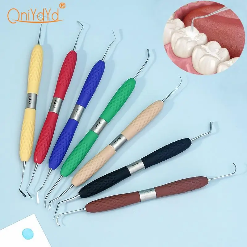 Dental Resin Filled Restorative Instrument Filler Aesthetic Restoration Knife Silicone Handle Dentistry Tools