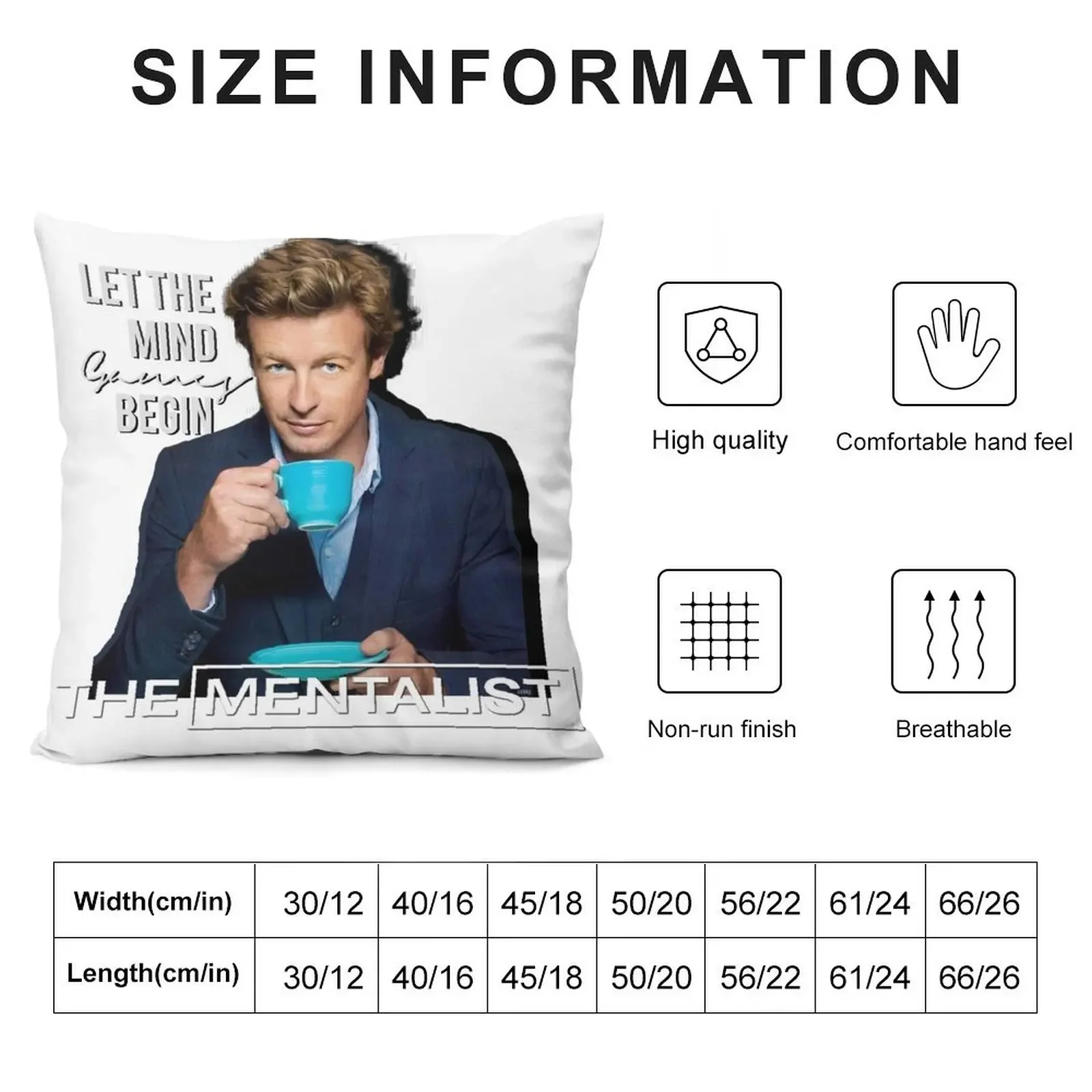 The Mentalist Throw Pillow Pillowcase christmas cushions covers pillow