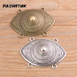 PULCHRITUDE 4pcs 32*44mm Two Color Zinc Alloy Retro Irregular Connectors Jewelry Making DIY Handmade Craft