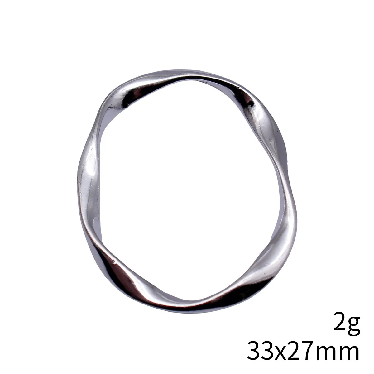 WYSIWYG 10pcs 33x27mm 5 Colors Irregular Hollow Twisted Geometric Elliptical Circle Charms For DIY Jewelry Making image 6