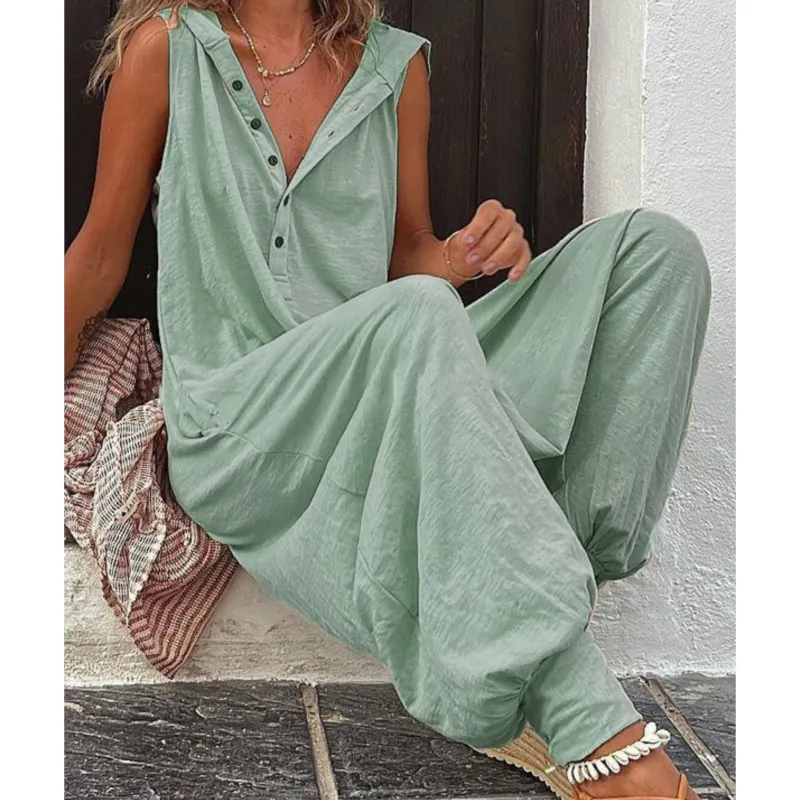 

Summer New romper jumpsuit woman trendy woman clothes 2025 jumpsuit woman body Solid Color Loose Casual jumpsuits