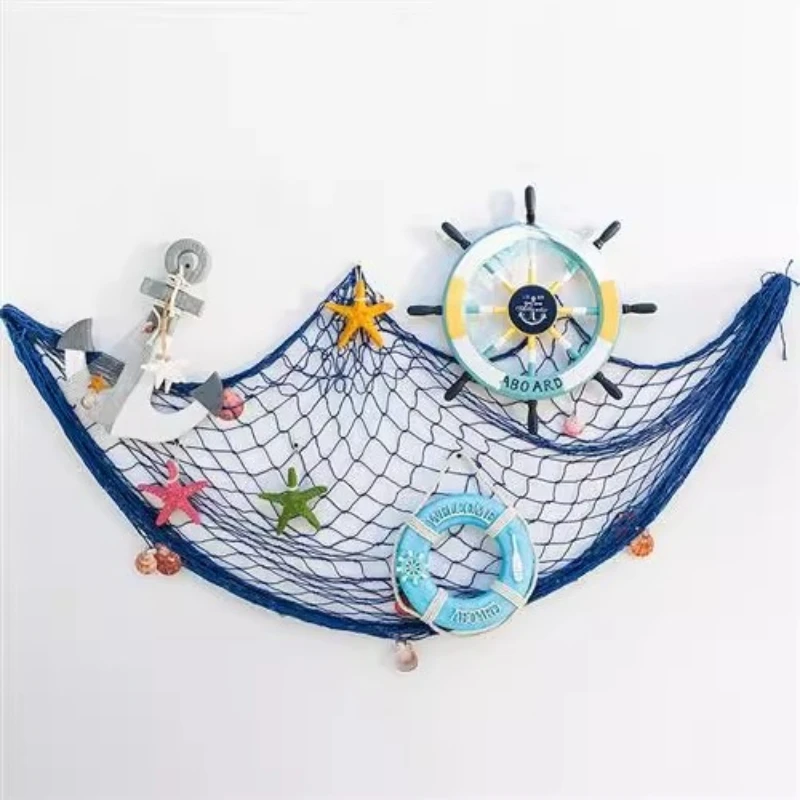 

Mediterranean style thick line, fishing net decorative net, shooting background wall fishing net props bar wall hanging