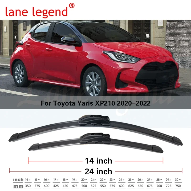 2pcs Car Front Rear Wiper for Toyota Yaris XP210 2022 2021 2020 Windscreen Auto Wipers Blades Accessories Wiper