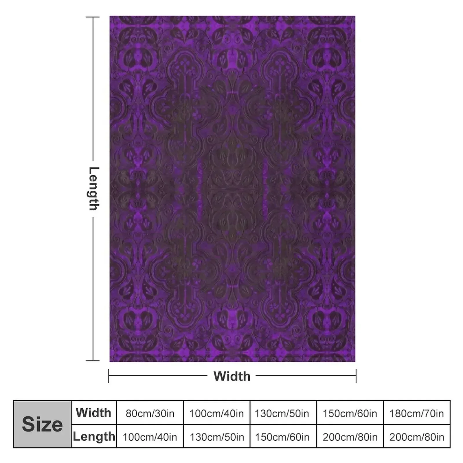 Purple Romantic Weathered Gothic Carving Crosses Pattern by Moose Disco Throw Blanket Hairy Bed Fashionable Blankets