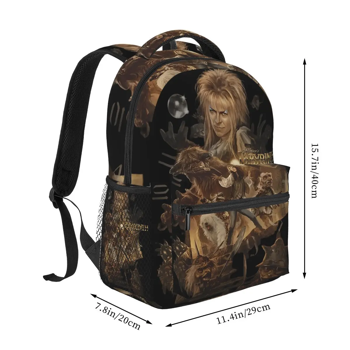 Labyrinth Funny Vintage Movie Legend Backpacks Boys Girls Bookbag Students School Bags Cartoon Travel Rucksack Shoulder Bag