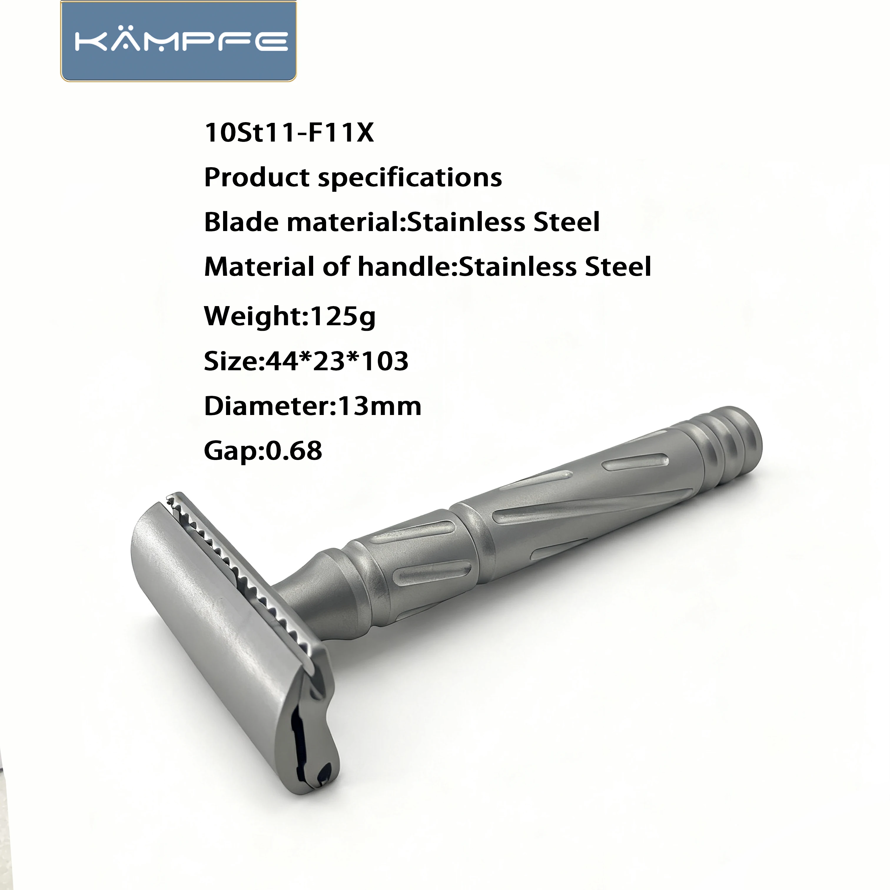 KAMPFE CNC machining Double Edge Men's Traditional Stainless Steel