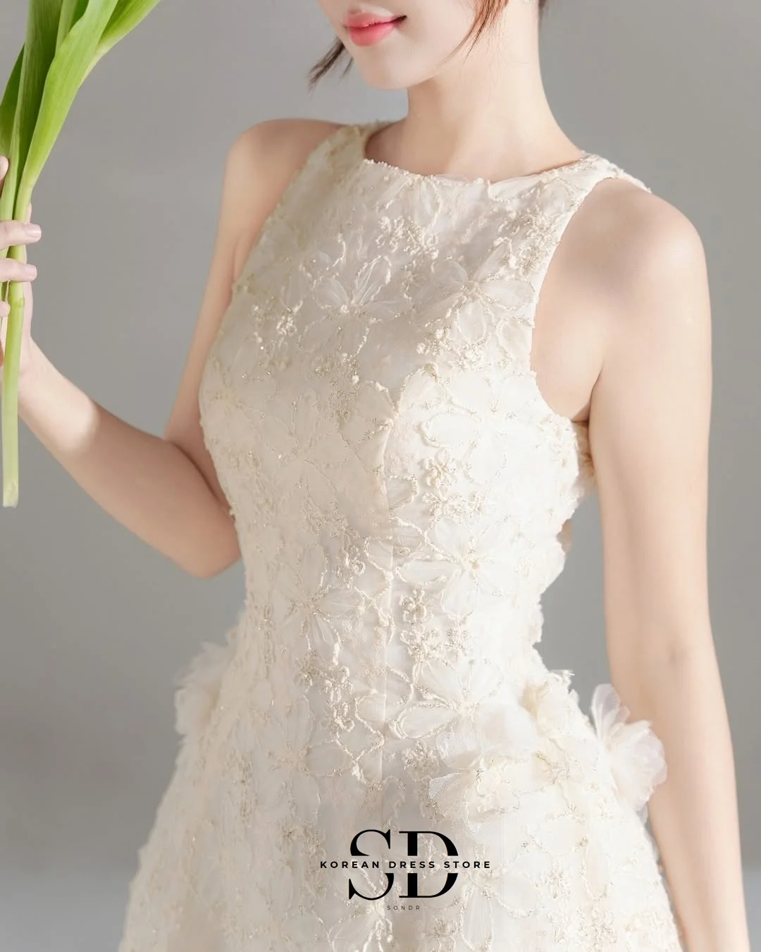 Sondr Luxury Women Party Dresses Korean Wedding Snap Dresses Customized A Line O-Neck Sleeveless Reception Dress Evening Gown